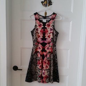 NEW - H&M black floral dress